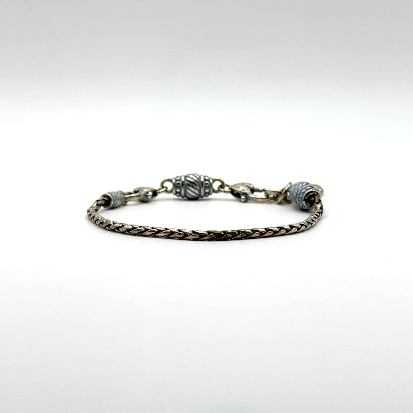 Brighton Barrel Slide Bracelet Silver-Tone And Heart Charm