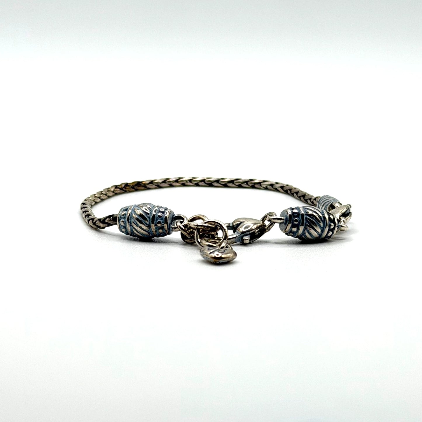 Brighton Barrel Slide Bracelet Silver-Tone And Heart Charm