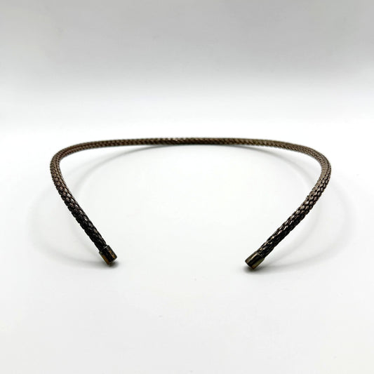 Vintage Sterling Silver Rope Chain Choker Necklace