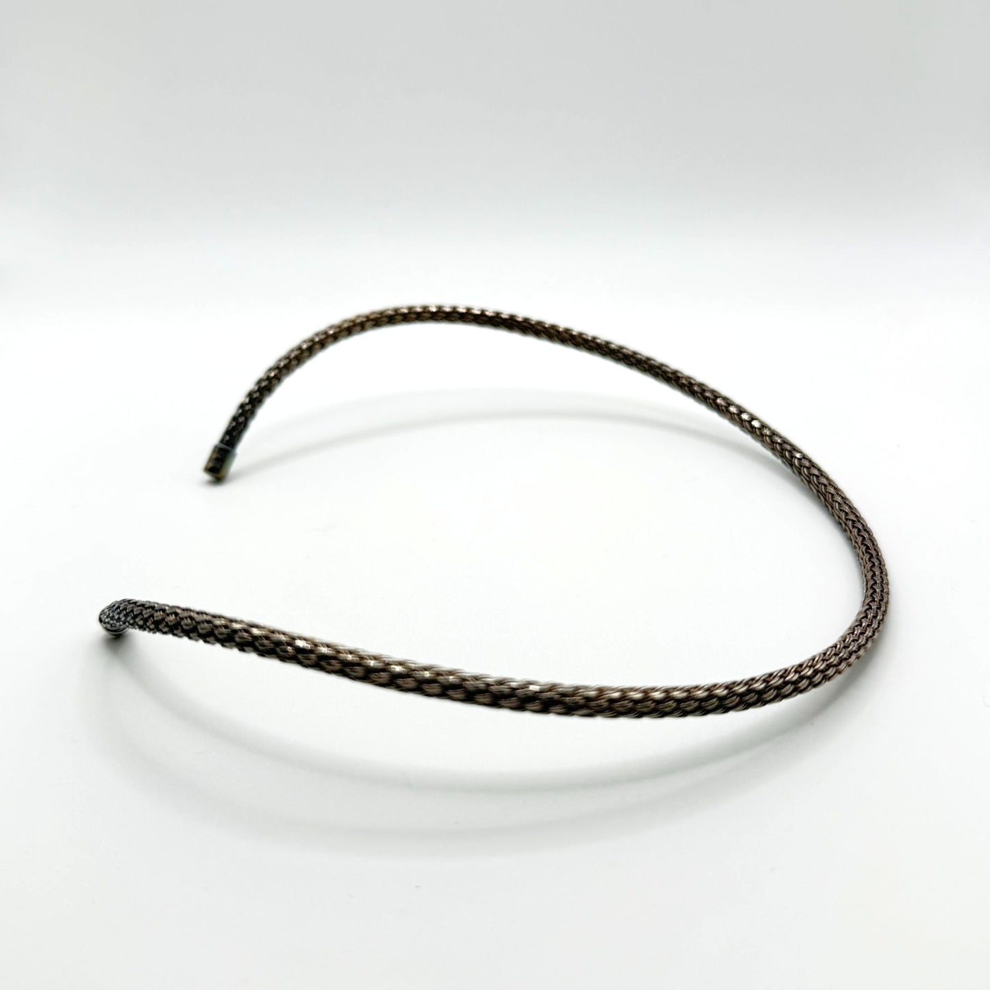 Vintage Sterling Silver Rope Chain Choker Necklace