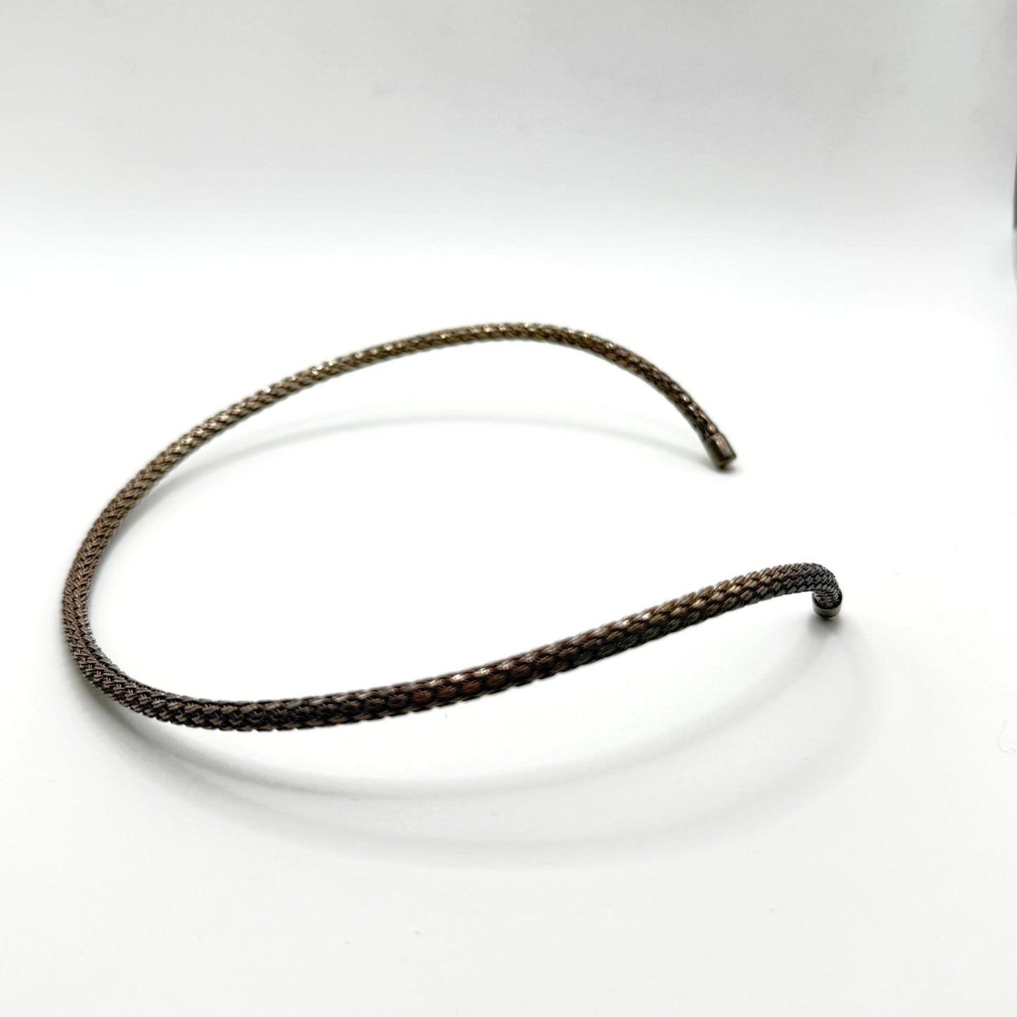 Vintage Sterling Silver Rope Chain Choker Necklace