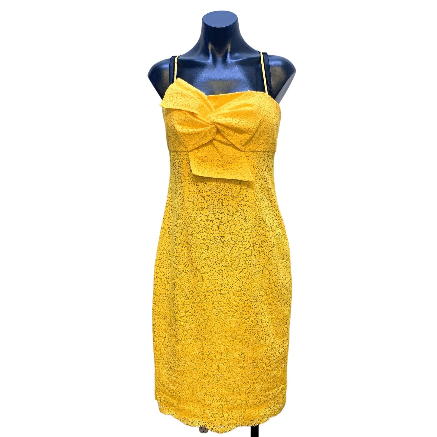 Trina Turk Yellow Lace Bow Dress Size 6