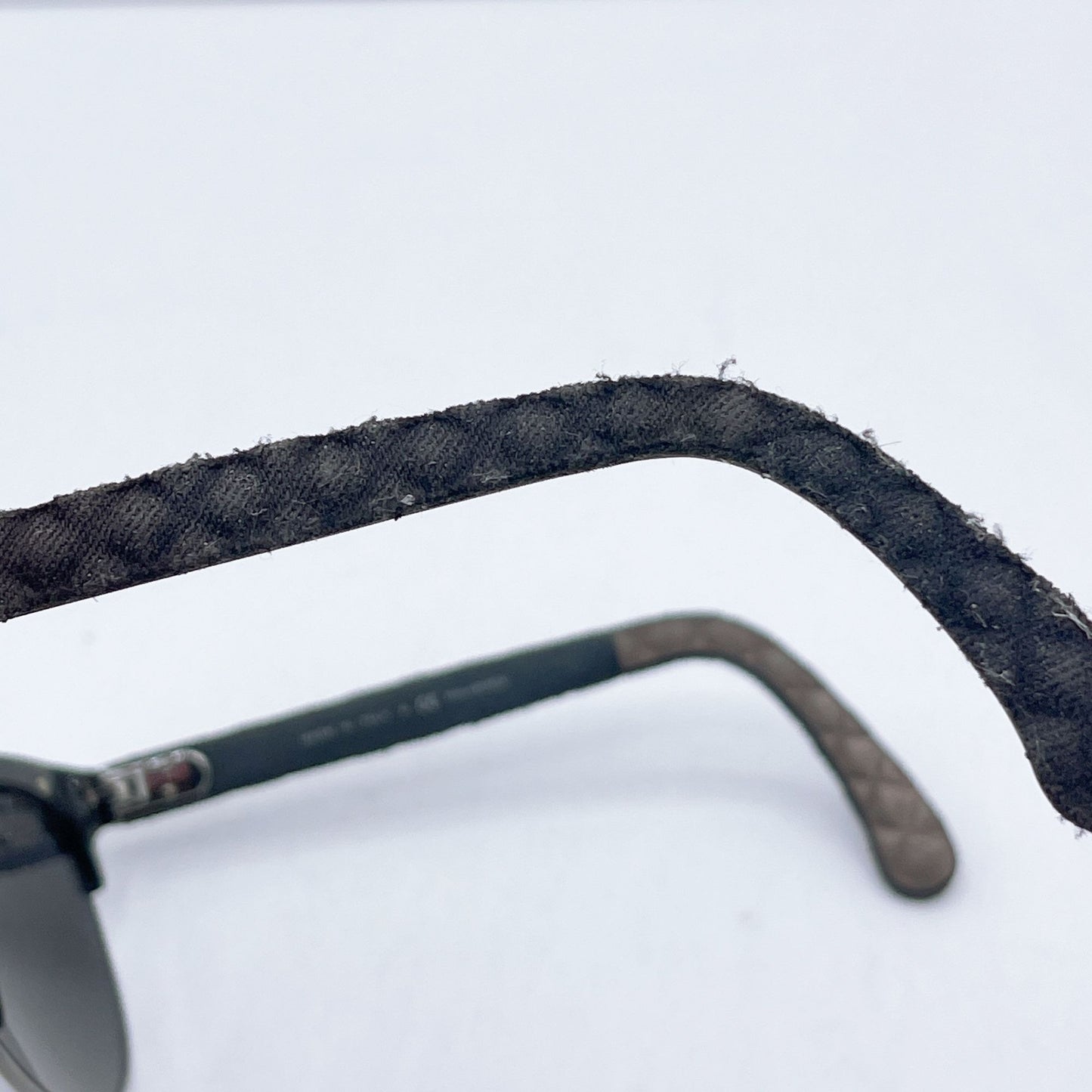 Chanel Leather Quilted Black & Dk Gray #5342 Sunglasses