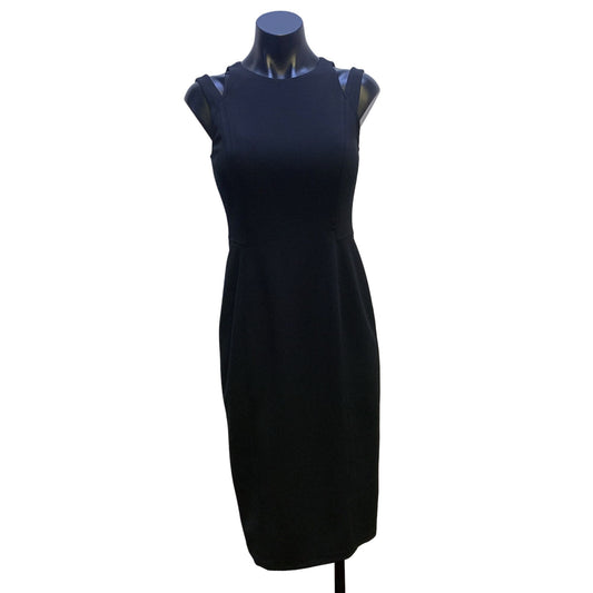 NWT Maggy London Black Sheath Dress With Shoulder Cutouts Size 4