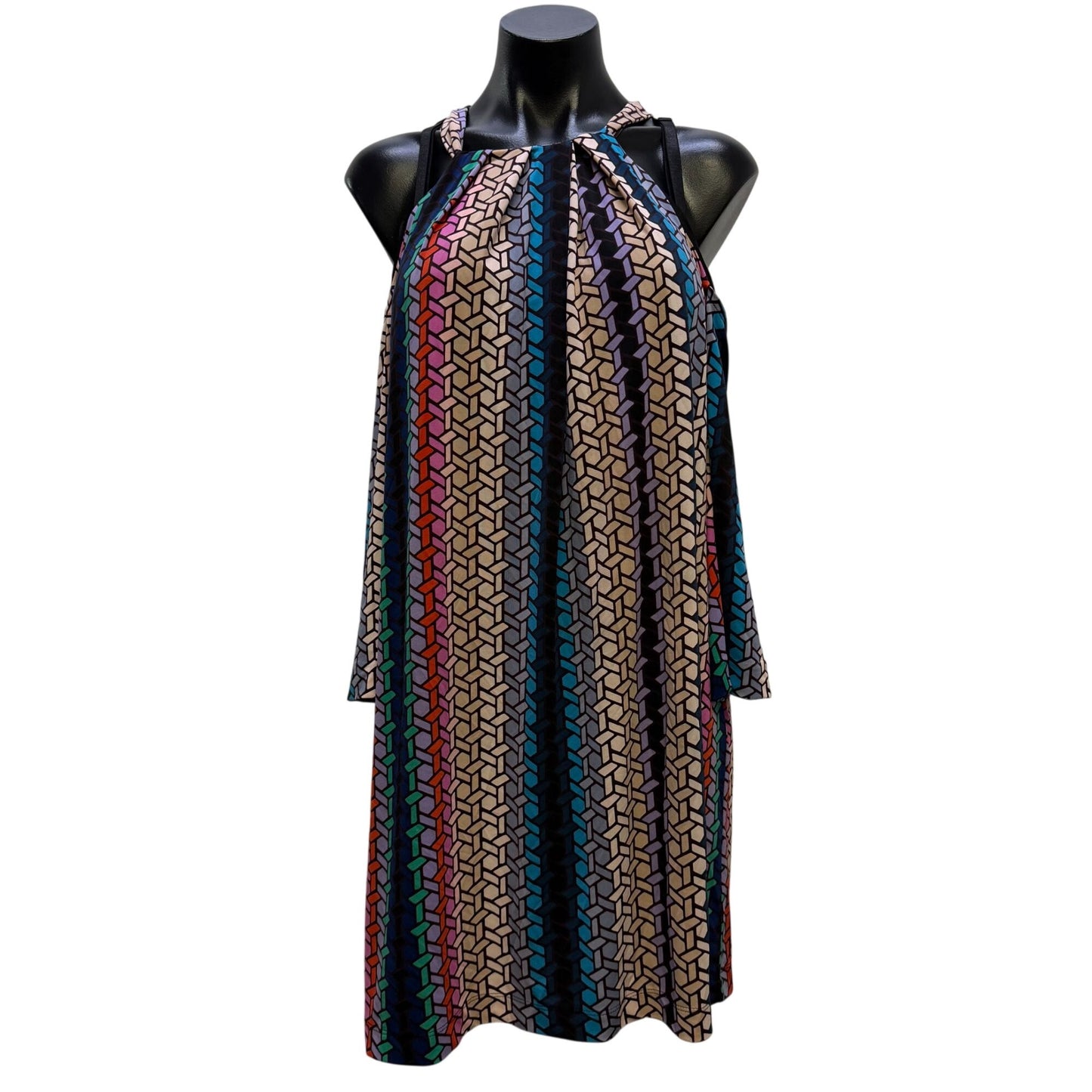 Trina Turk Multi-Color Geometric Print Halter Blouse XL