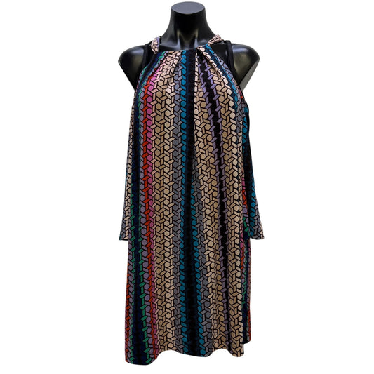 Trina Turk Multi-Color Geometric Print Halter Blouse XL