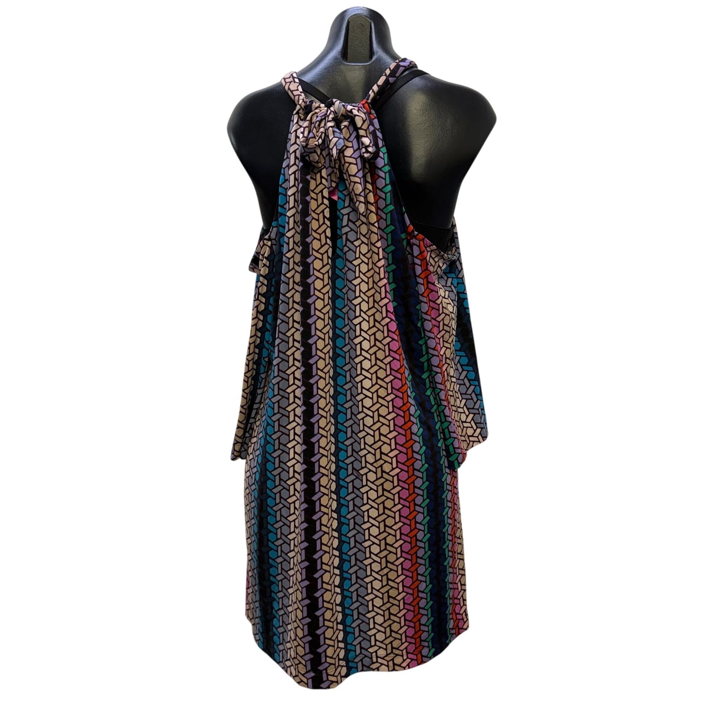 Trina Turk Multi-Color Geometric Print Halter Blouse XL