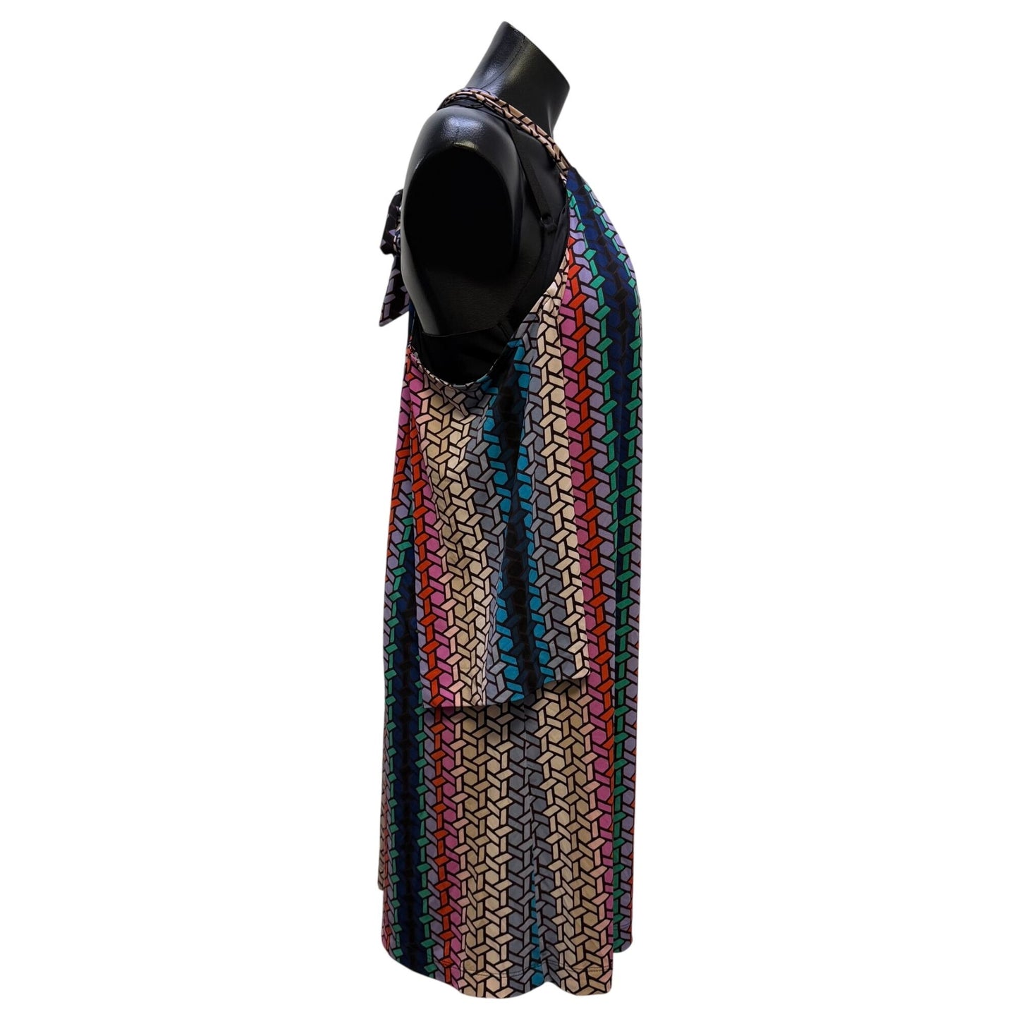 Trina Turk Multi-Color Geometric Print Halter Blouse XL