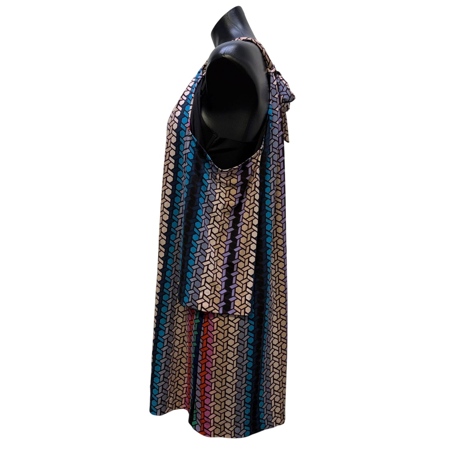 Trina Turk Multi-Color Geometric Print Halter Blouse XL