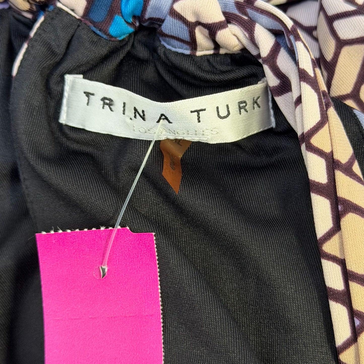Trina Turk Multi-Color Geometric Print Halter Blouse XL