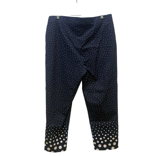 NWT Joseph Ribkoff Black & White Polka Dot Straight Pants, Size 16