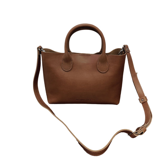 Portland Leather Small Crossbody Tote Bag With Adjustable Strap