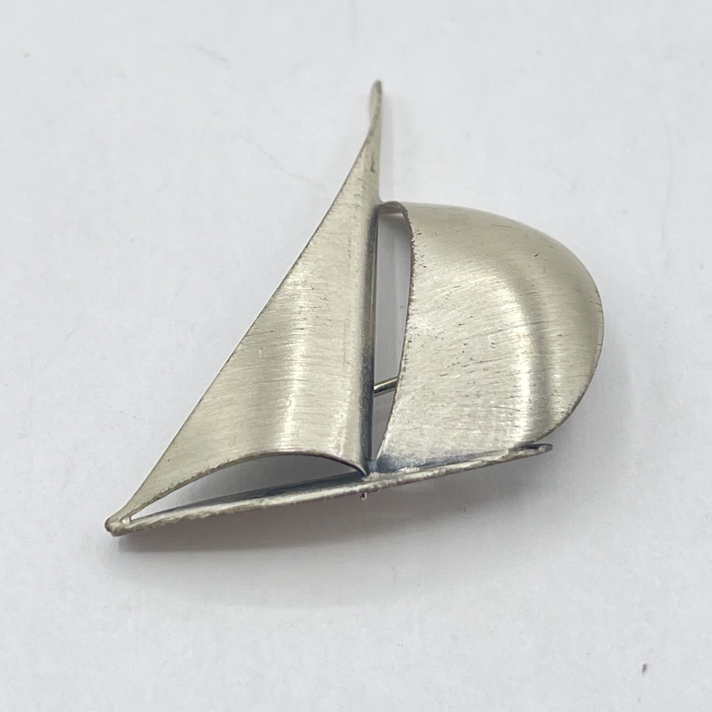 Vintage Beau Sterling Silver 3d Sailboat Brooch Pin