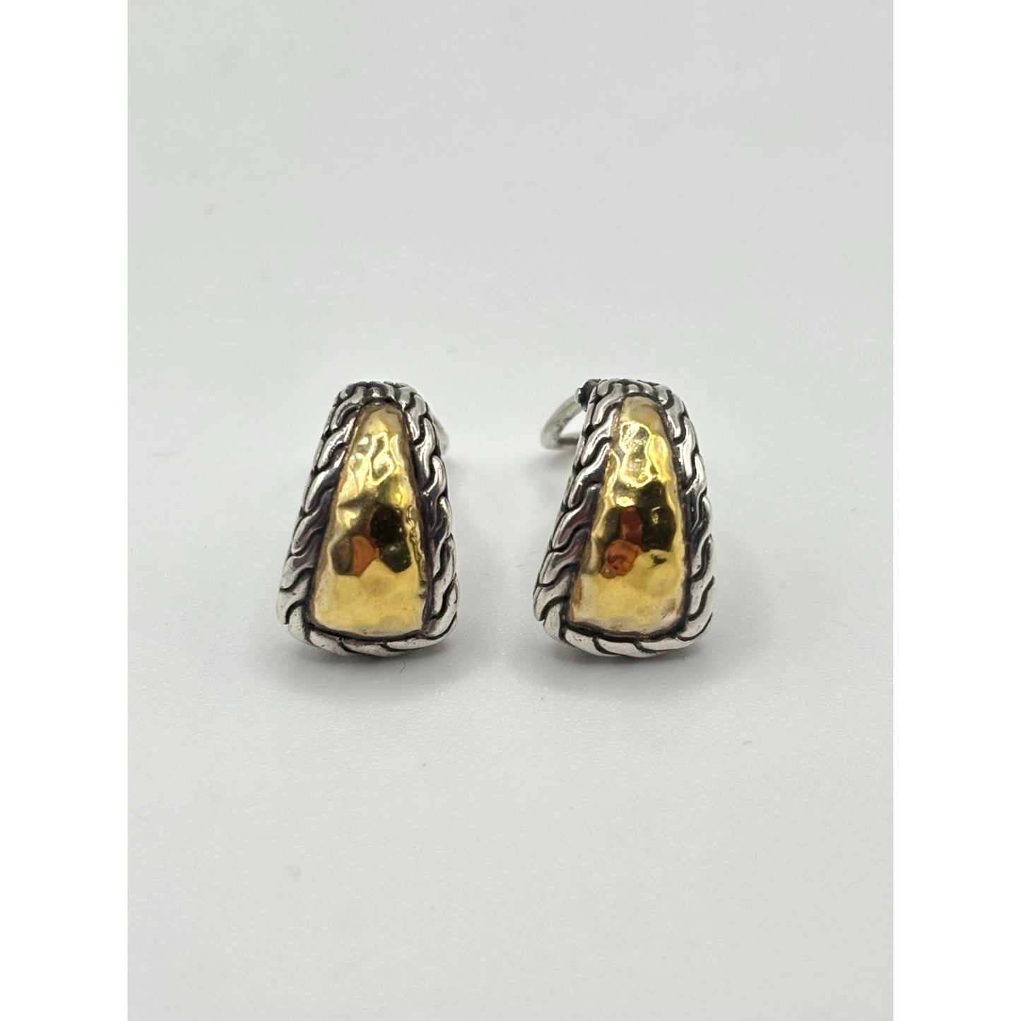 John Hardy 22K & Sterling Silver Braided Clip-On Earrings