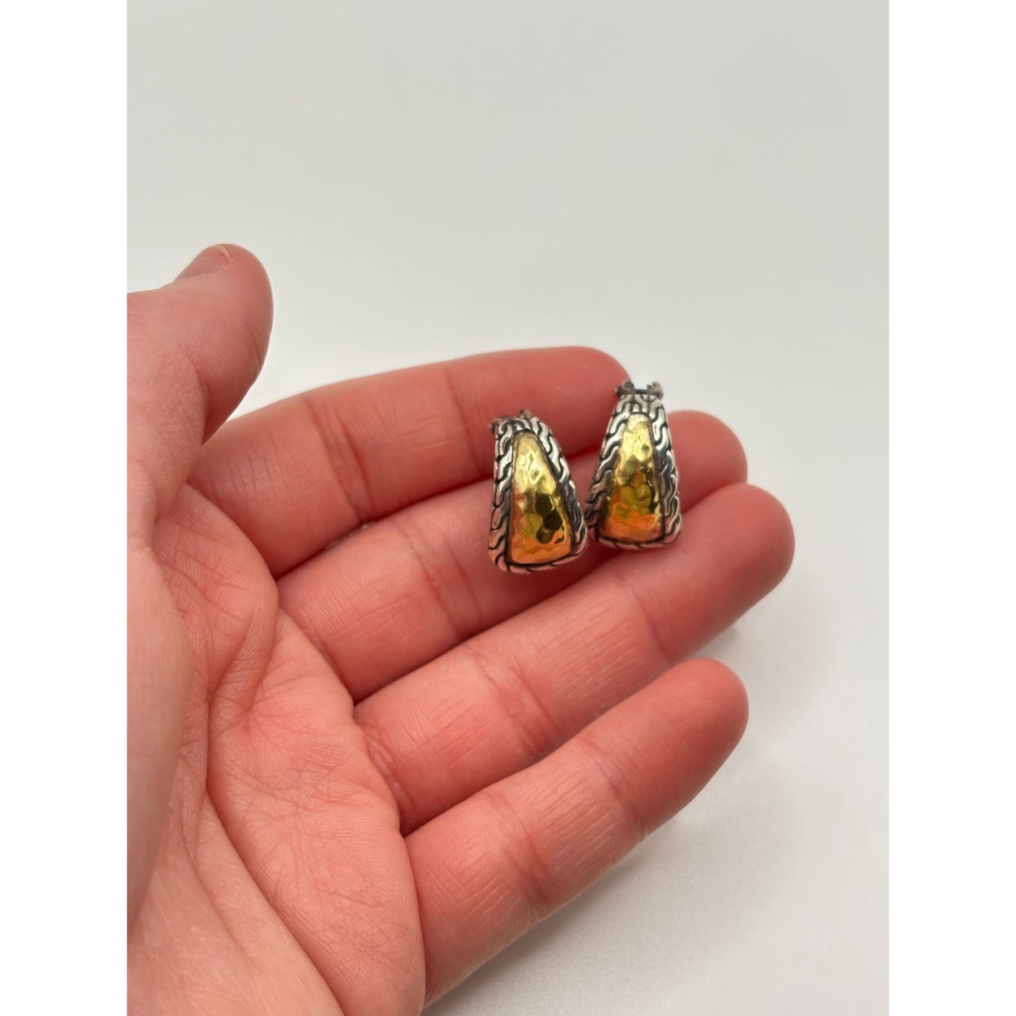 John Hardy 22K & Sterling Silver Braided Clip-On Earrings