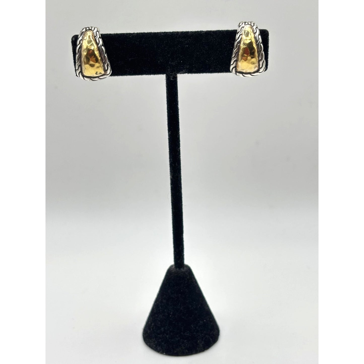 John Hardy 22K & Sterling Silver Braided Clip-On Earrings