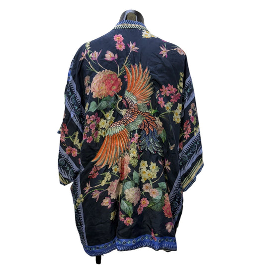 Johnny Was Floral Embroidered Kimono Cardigan Multi-Color S