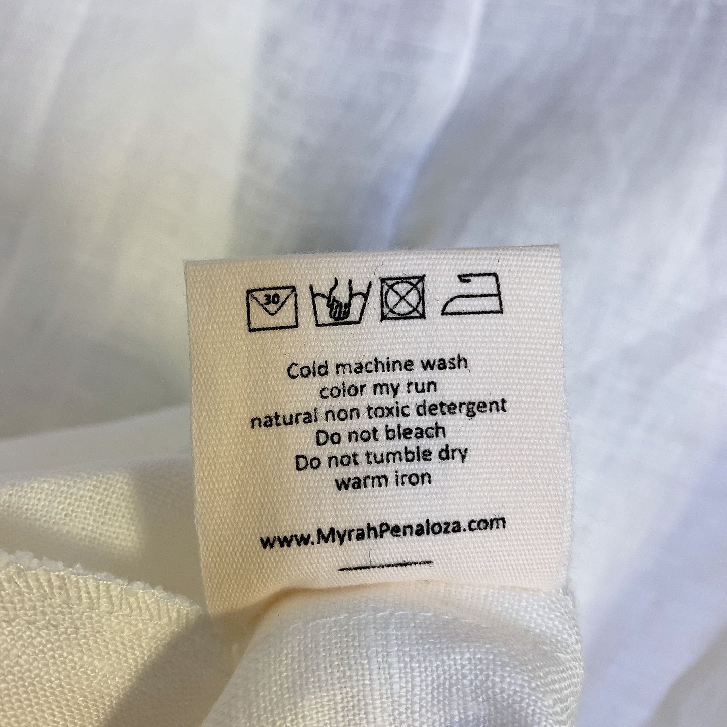 NWT Myrah Peñaloza White Linen Wrap-style Jumpsuit Size One Size