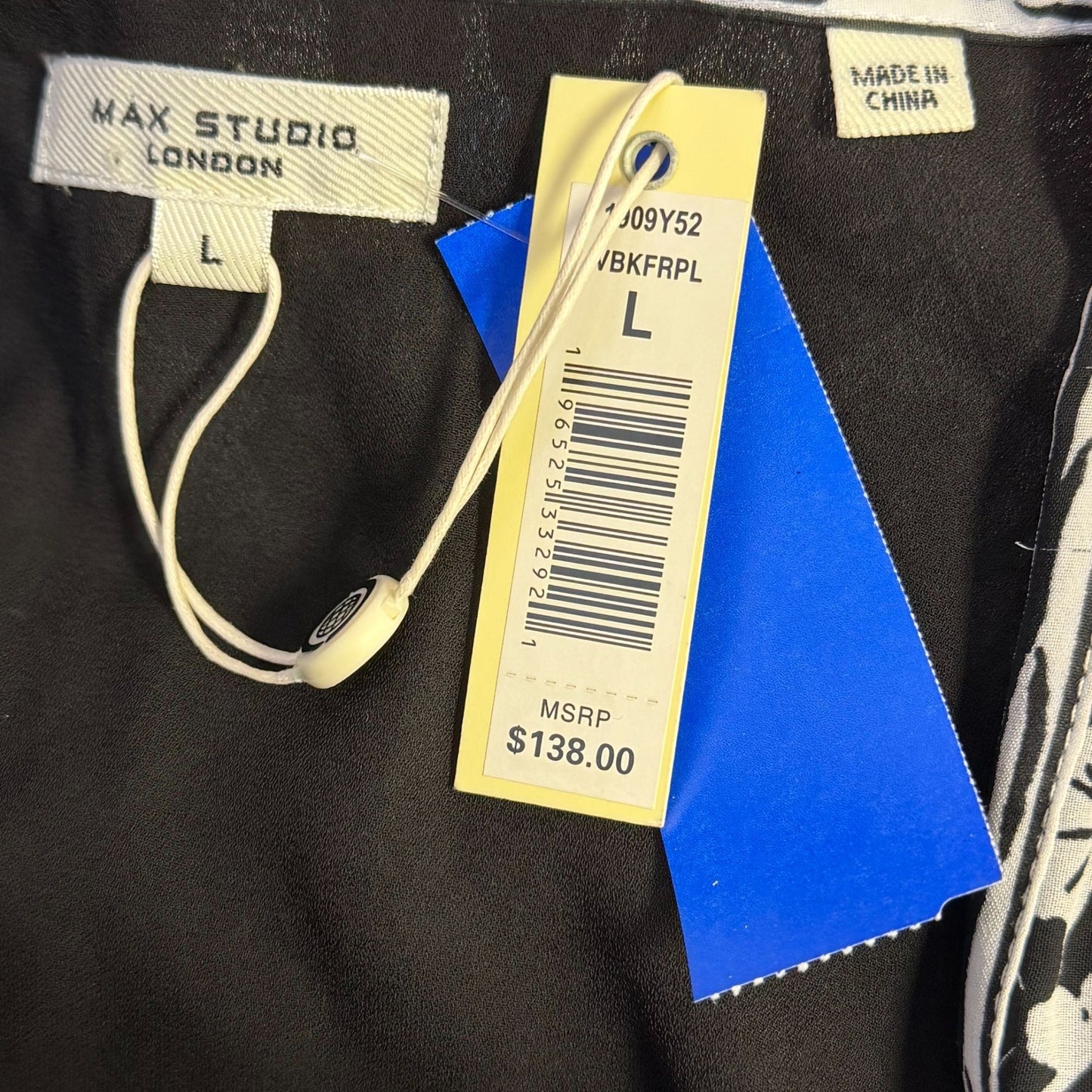 NWT Karl Lagerfeld Black Beaded Neckline Sleeveless Evening Gown Size 12