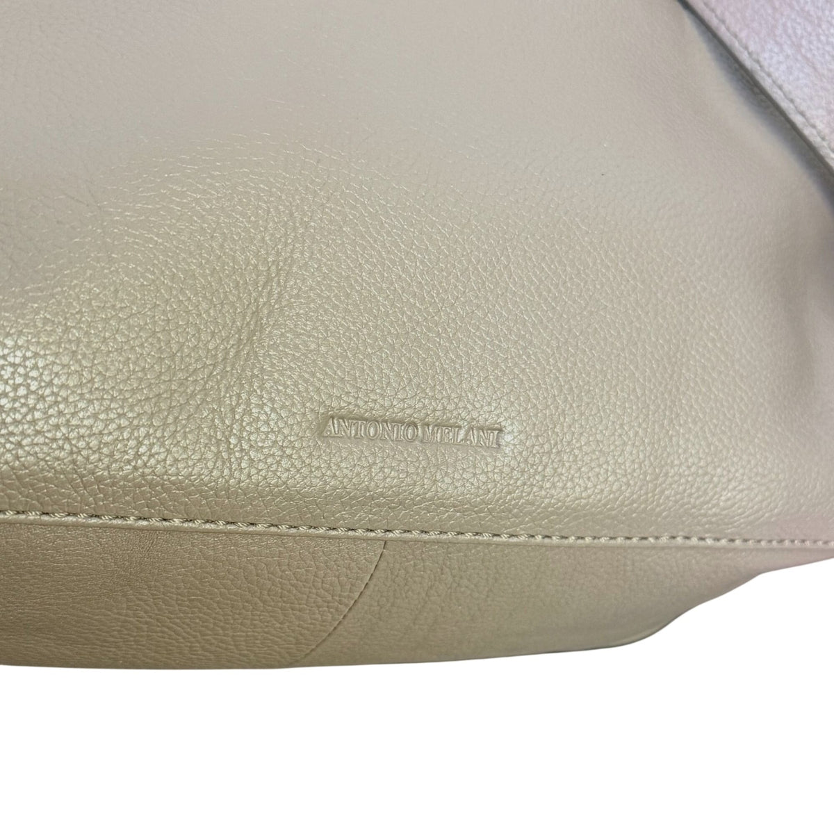 Antonio Melani Brown Leather Shoulder Bag With Adjustable Strap