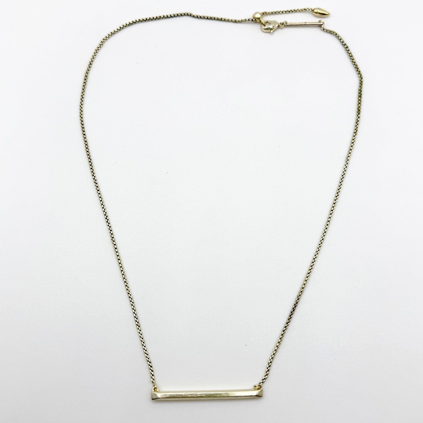 Kendra Scott Gold Tone Bar Pendant Necklace