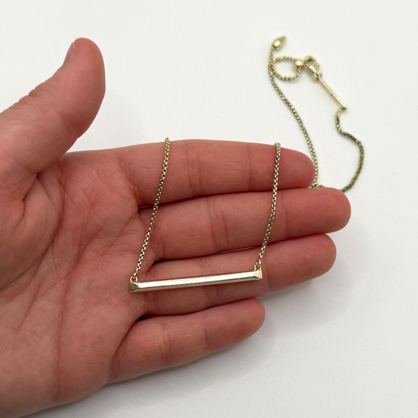 Kendra Scott Gold Tone Bar Pendant Necklace