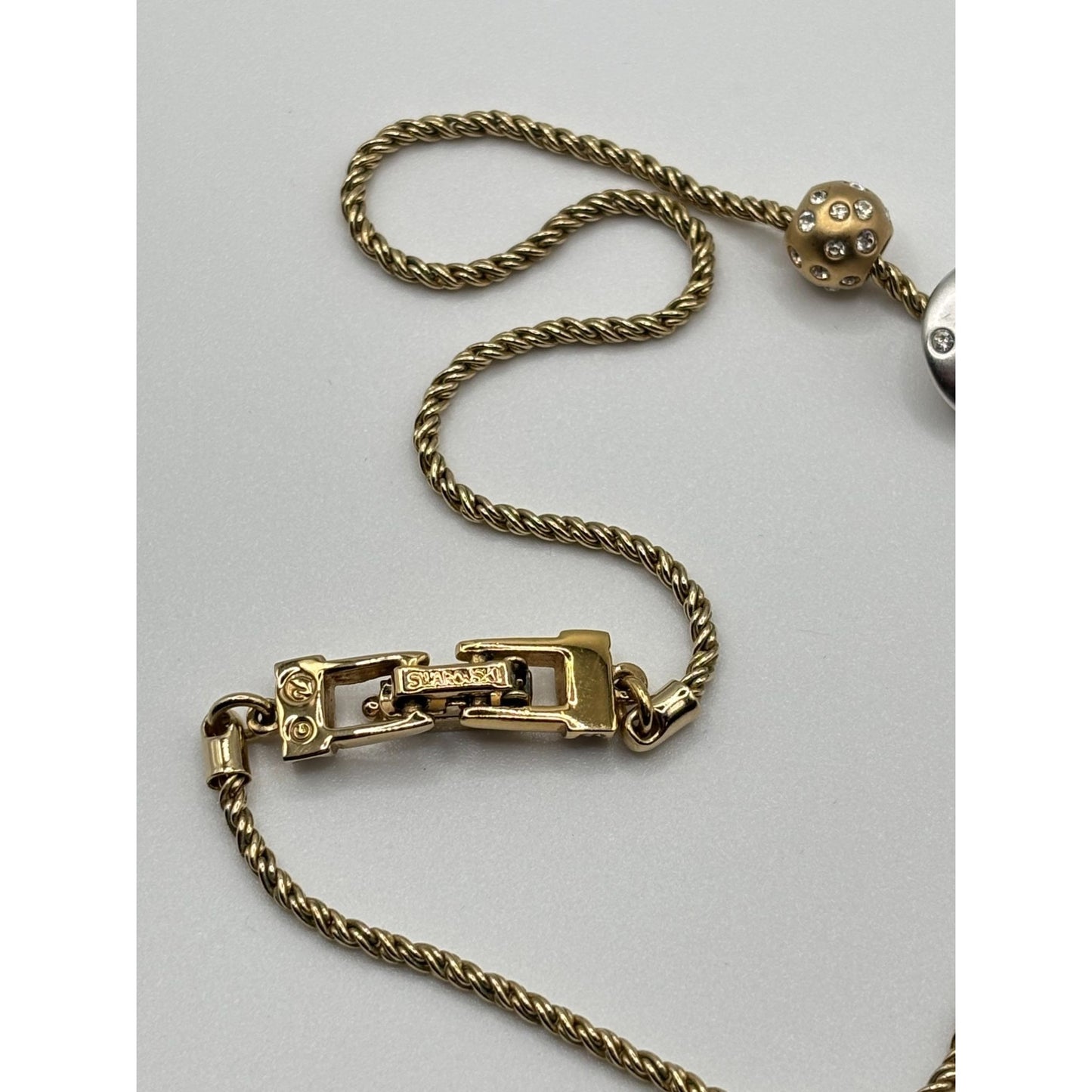 Vintage Swarovski Kauri Crystal Slider Charm Necklace