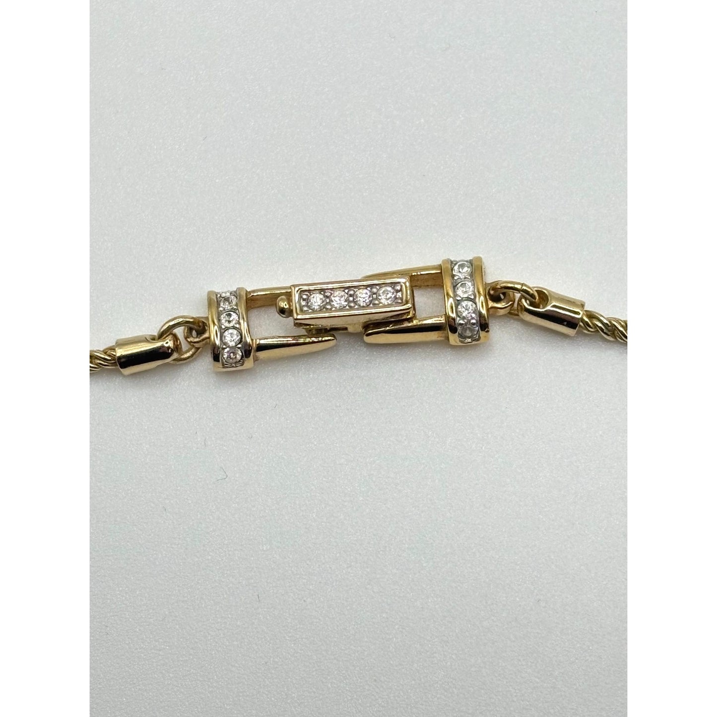 Vintage Swarovski Kauri Crystal Slider Charm Necklace