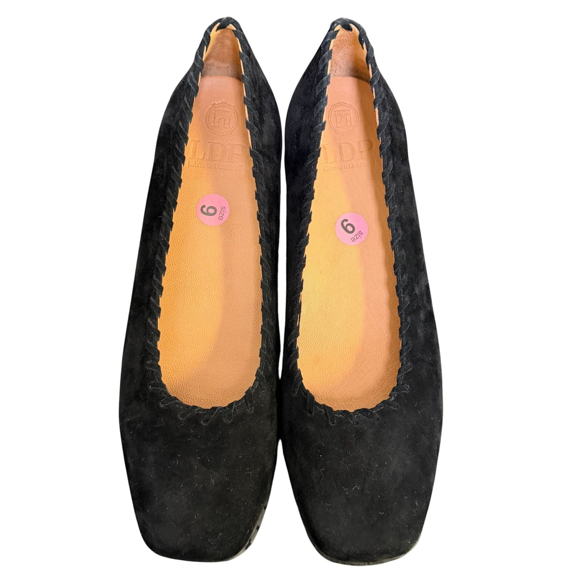 L'Amour Des Pieds Black Suede Loafer Flats Size 9