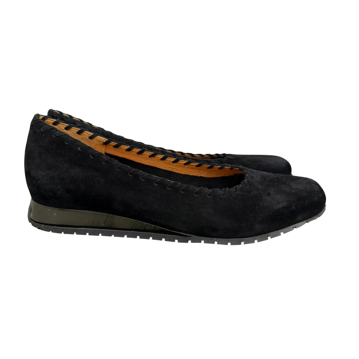 L'Amour Des Pieds Black Suede Loafer Flats Size 9