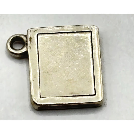 James Avery Square 925 Sterling Silver School Book Charm 925