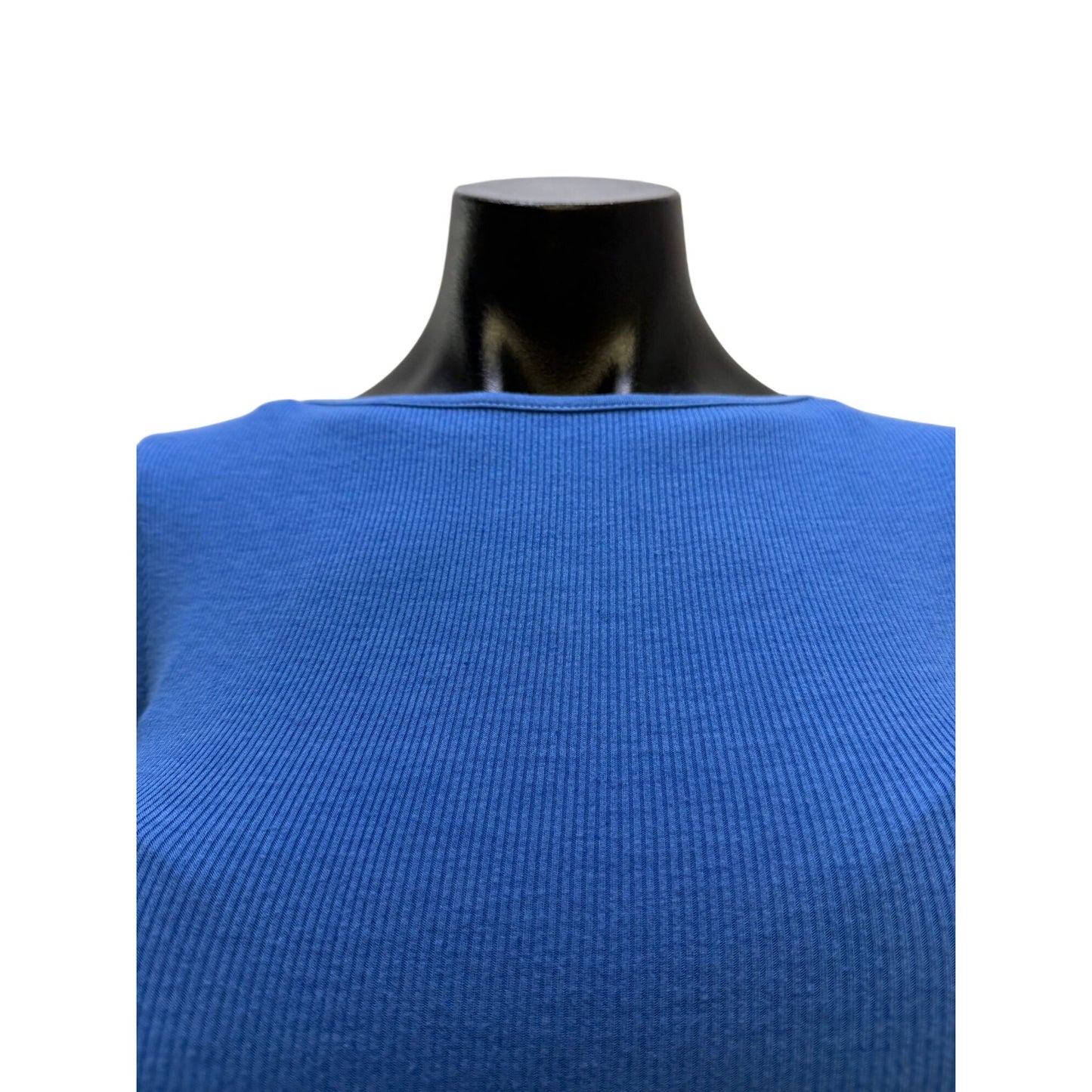 Enza Costa Blue Long Sleeve Open Back Bodycon Midi Dress S