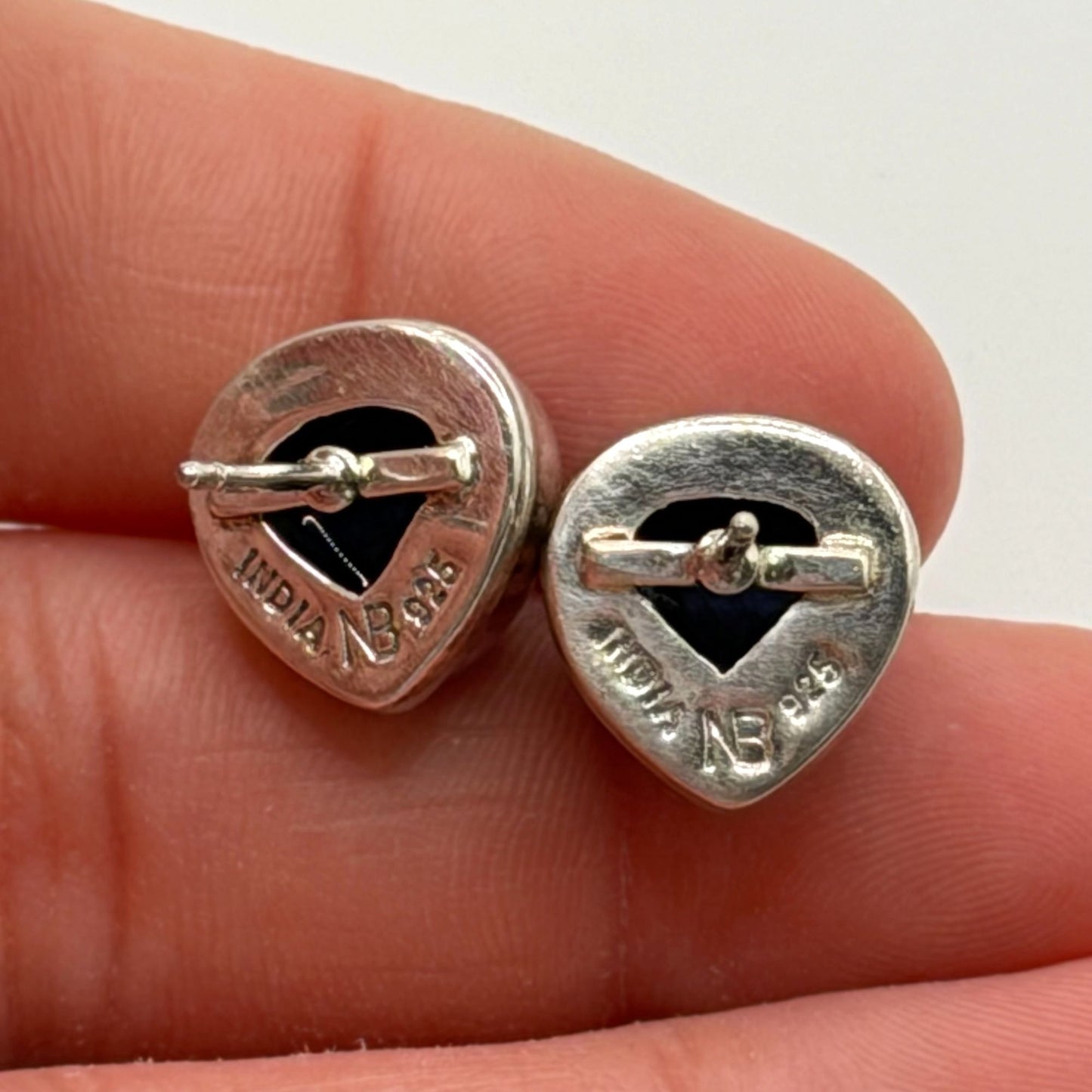 Sterling Silver & Blue Lapis Stone Earrings 925