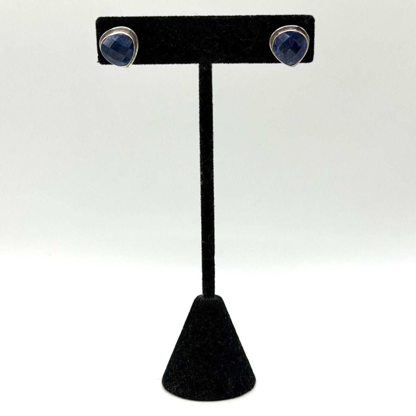 Sterling Silver & Blue Lapis Stone Earrings 925