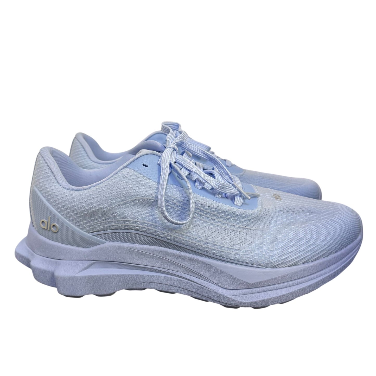 Alo Blue Mesh Sneakers Lightweight Cushioned Sole Size 11