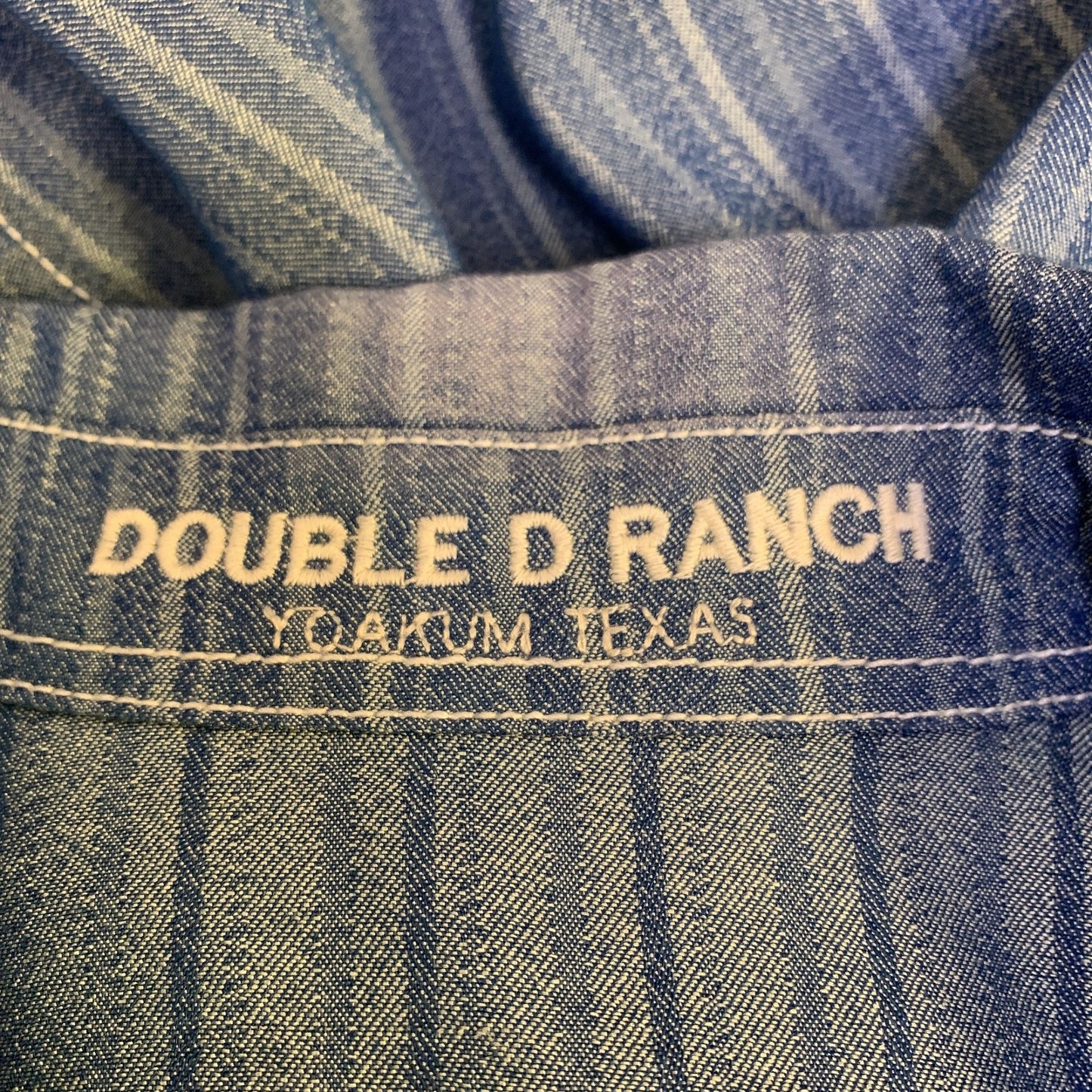 Double D Ranch NWT Striped Chambray Dress Size Medium