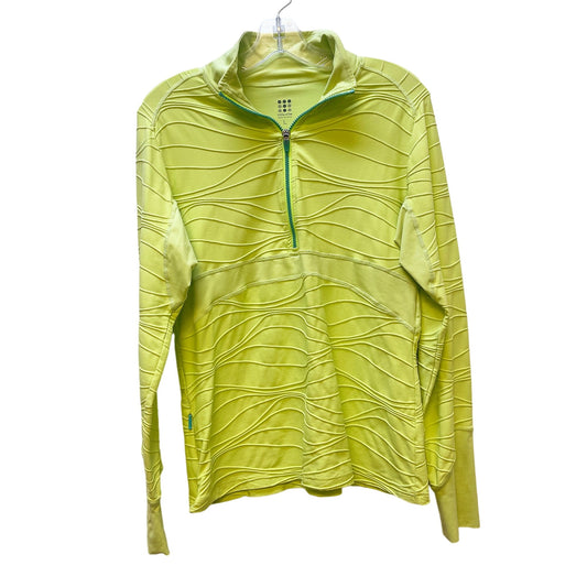 Title Nine Golf Shirt Top Zipper Lime Color Size Large