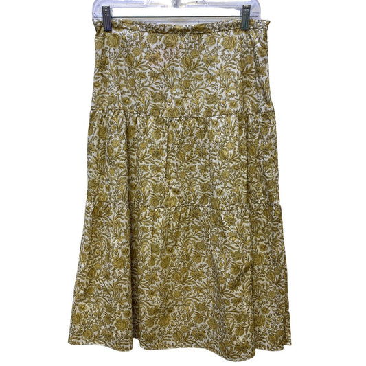 *Antonio Melani Gold & Ivory Floral Skirt Size 6