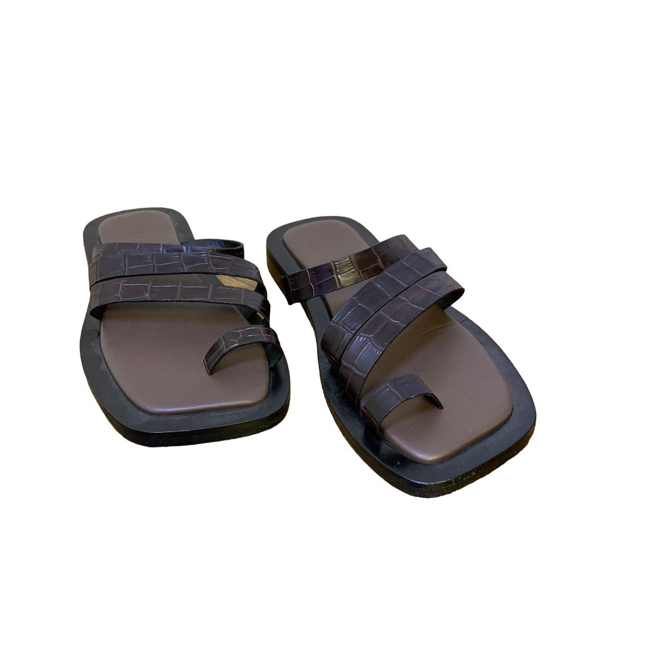 *A. Emery Brown Leather Sandals Size 7.5
