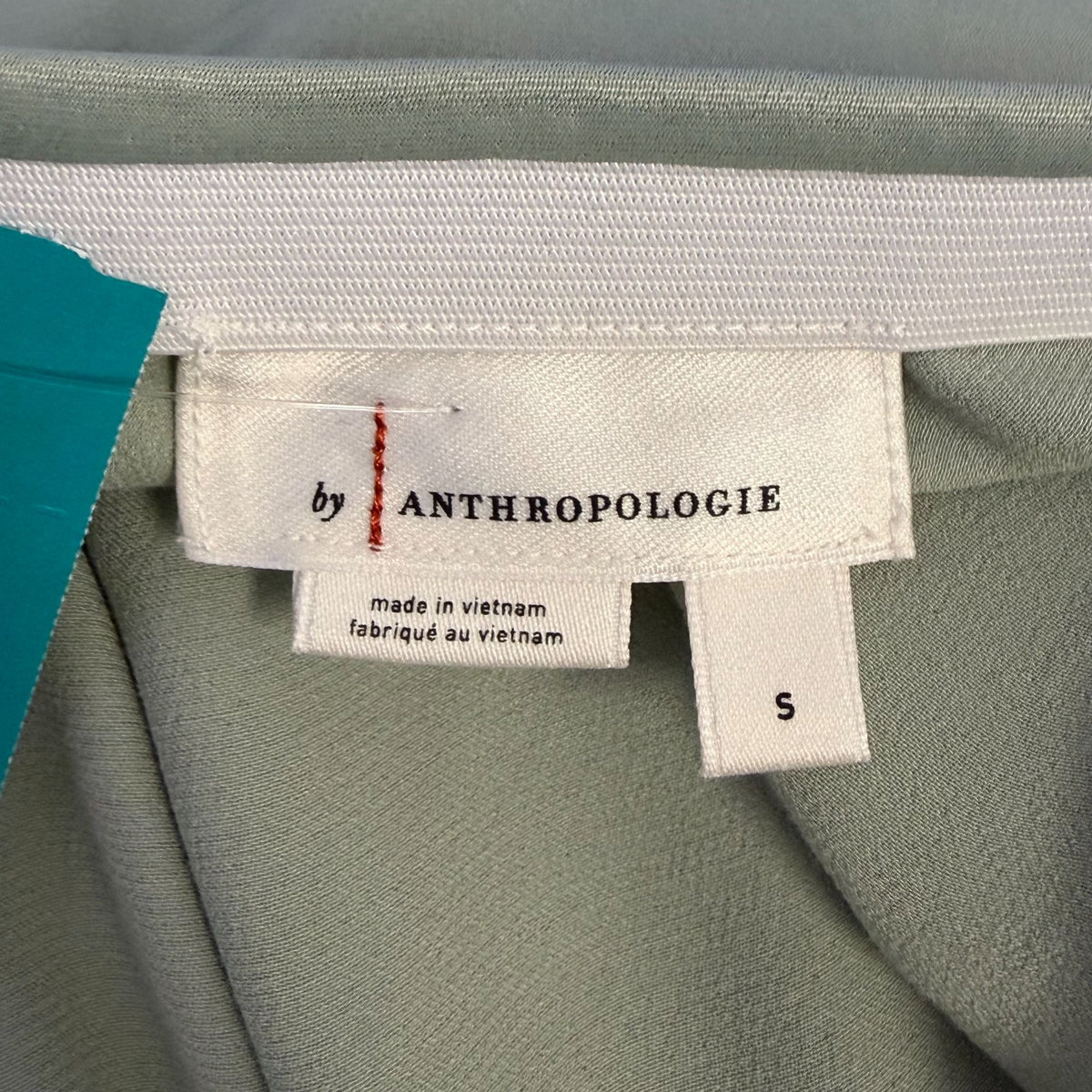 By Anthropologie Mint Green Satin Midi Skirt S