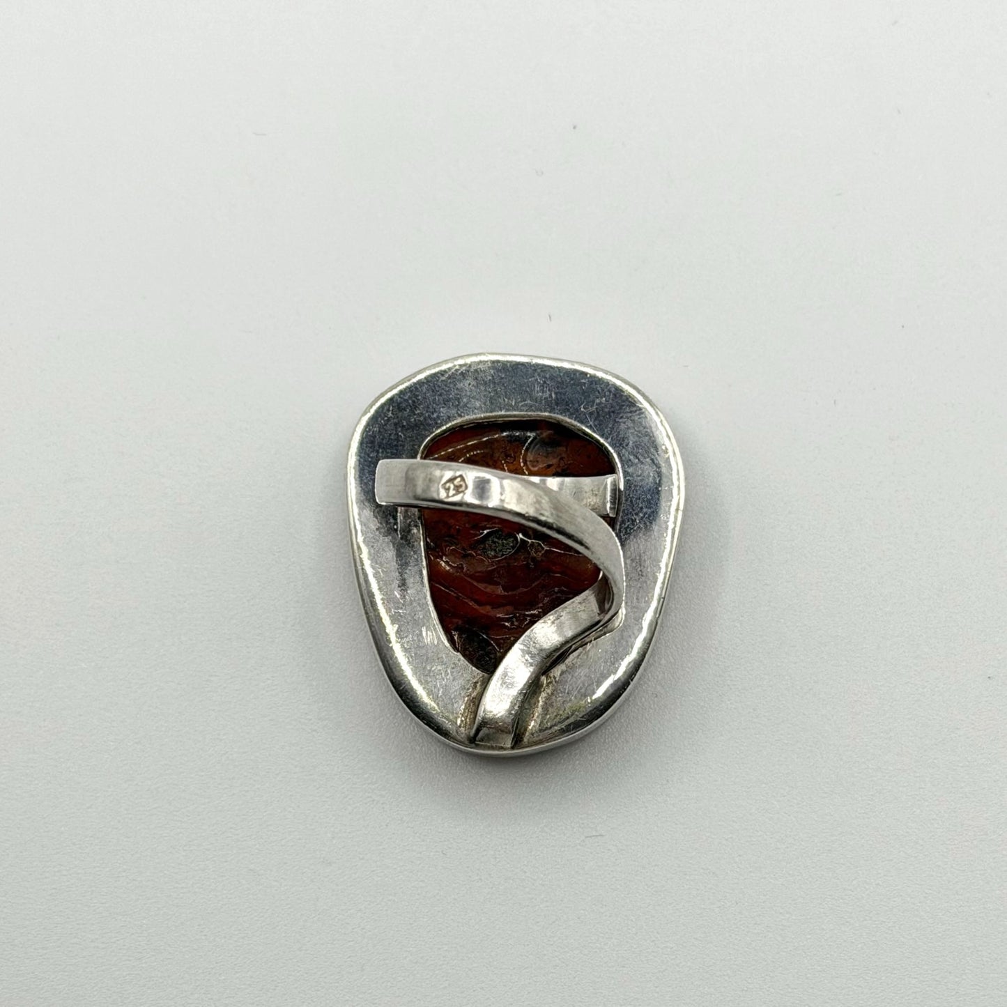 925 Sterling Silver Adjustable Baltic Amber Ring