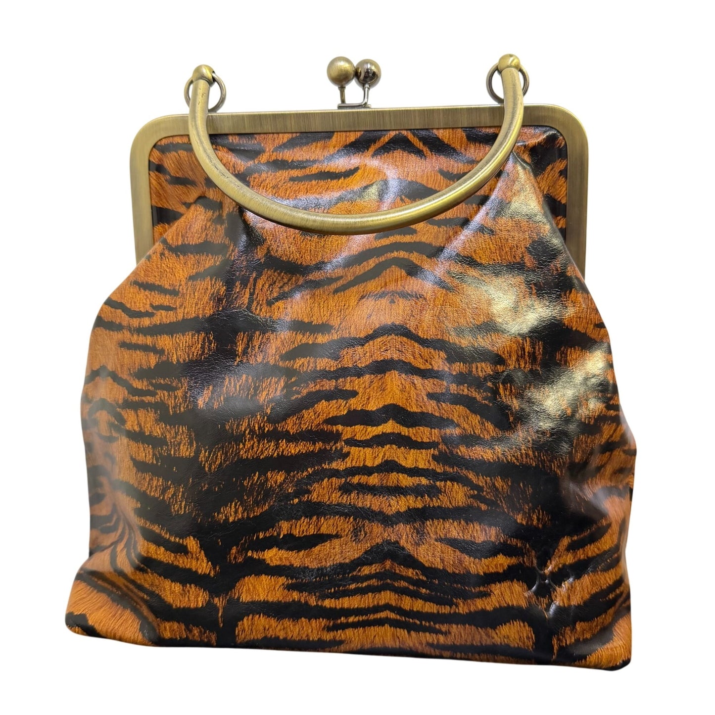 Patricia Nash Shoulder Purse Animal Novella Frame Bag With Extra Strap Tiger Print