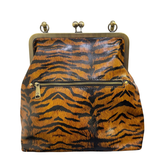 Patricia Nash Shoulder Purse Animal Novella Frame Bag With Extra Strap Tiger Print