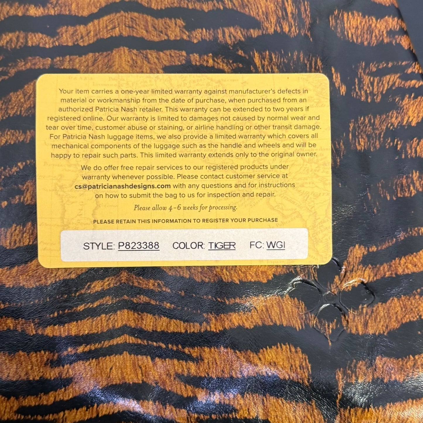 Patricia Nash Shoulder Purse Animal Novella Frame Bag With Extra Strap Tiger Print