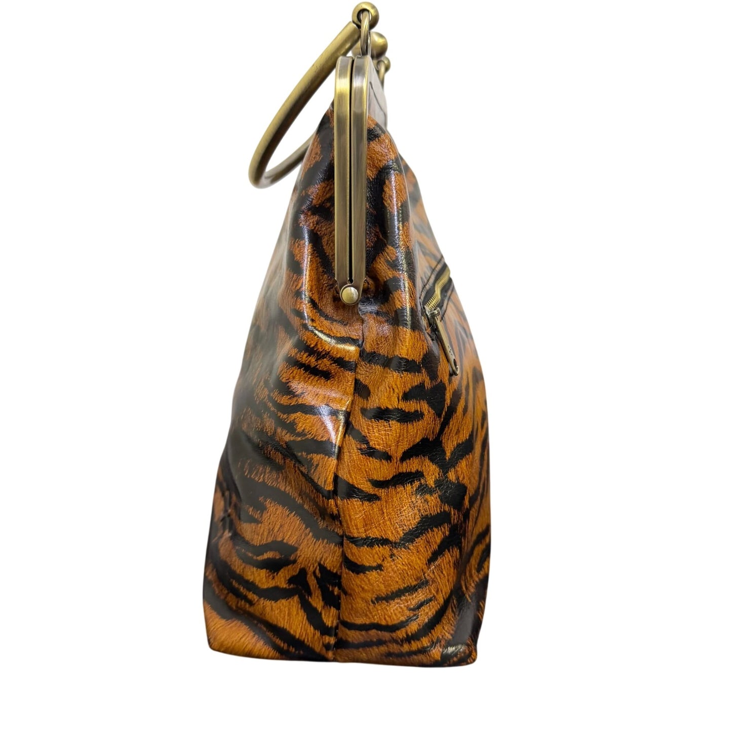 Patricia Nash Shoulder Purse Animal Novella Frame Bag With Extra Strap Tiger Print