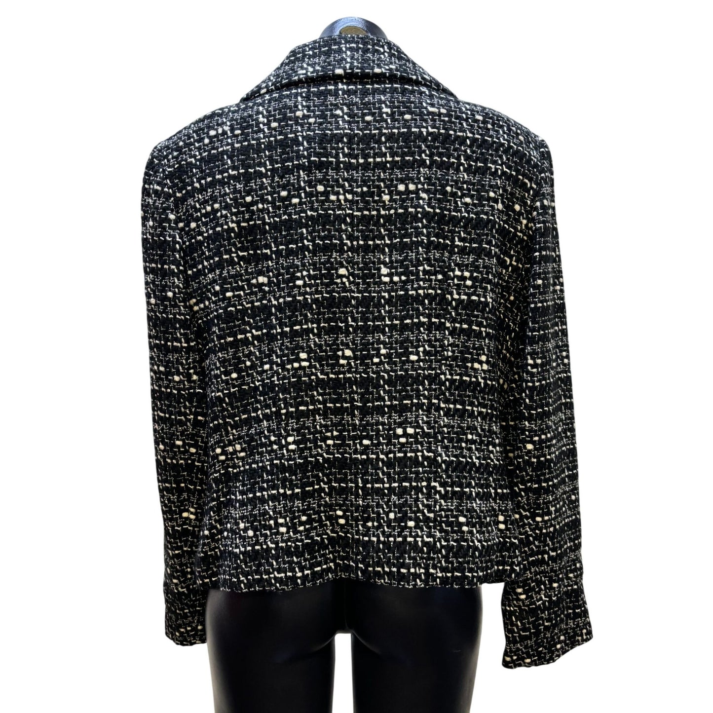 Lafayette 148 New York Black & White Tweed Jacket Size 14