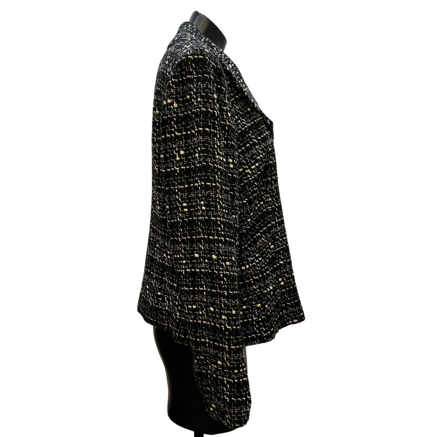 Lafayette 148 New York Black & White Tweed Jacket Size 14