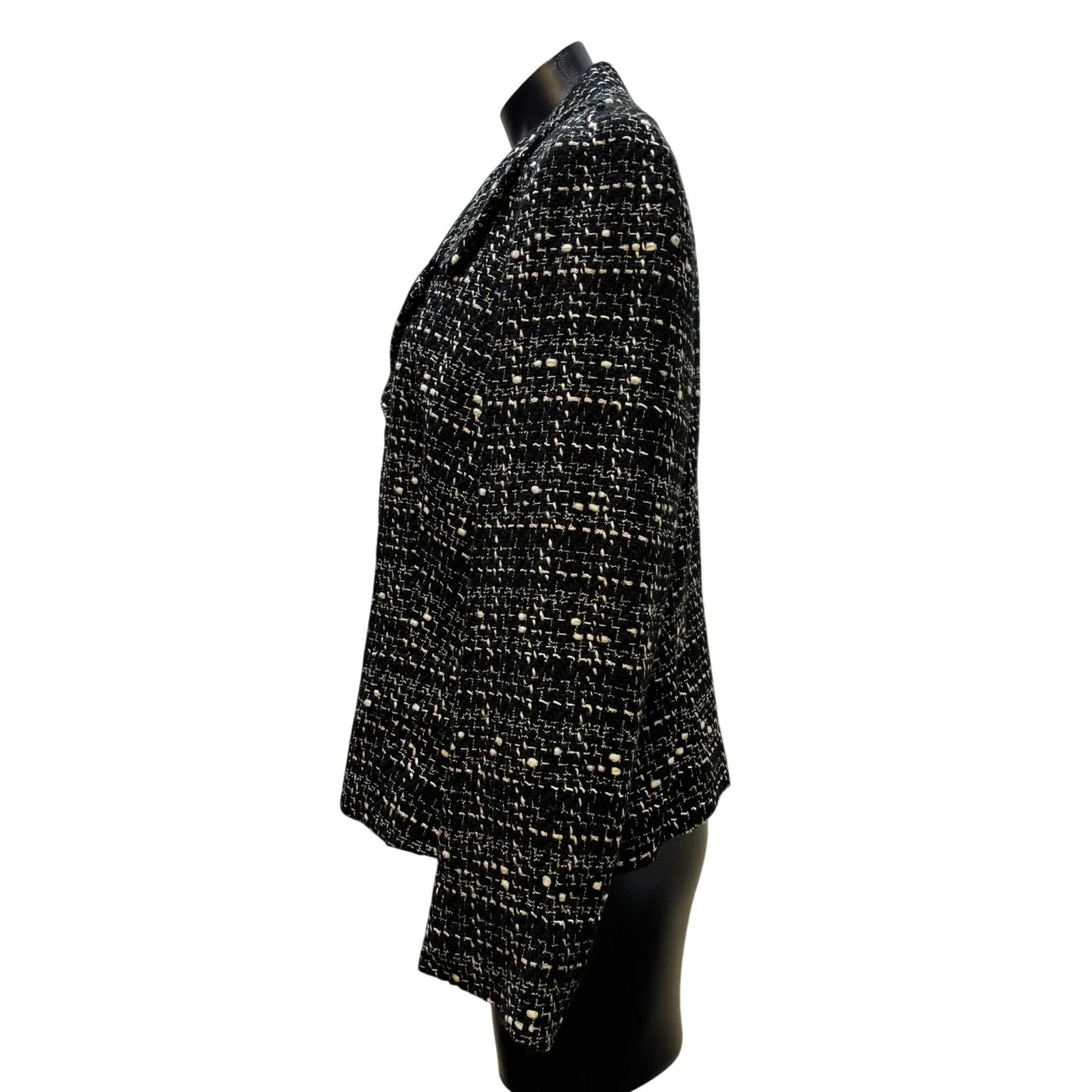 Lafayette 148 New York Black & White Tweed Jacket Size 14