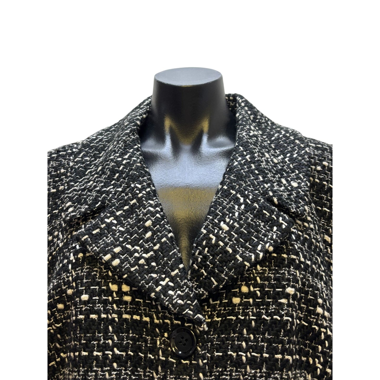 Lafayette 148 New York Black & White Tweed Jacket Size 14