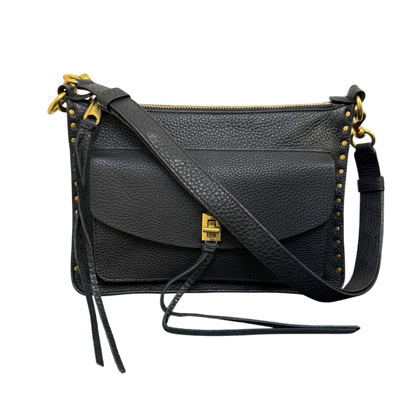 Rebecca Minkoff Pebbled Leather Hobo Bag Black
